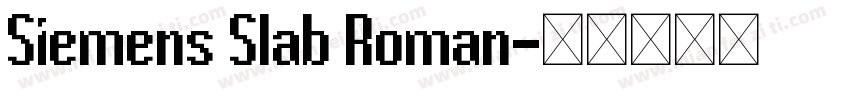 Siemens Slab Roman字体转换